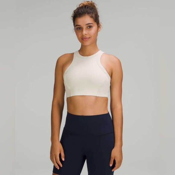 lululemon athletica Other - Lululemon Ribbed Nulu High-Neck Yoga Bra Natural Ivory Size 8